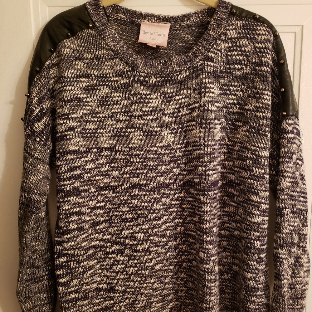 Black and White Studded Sweater